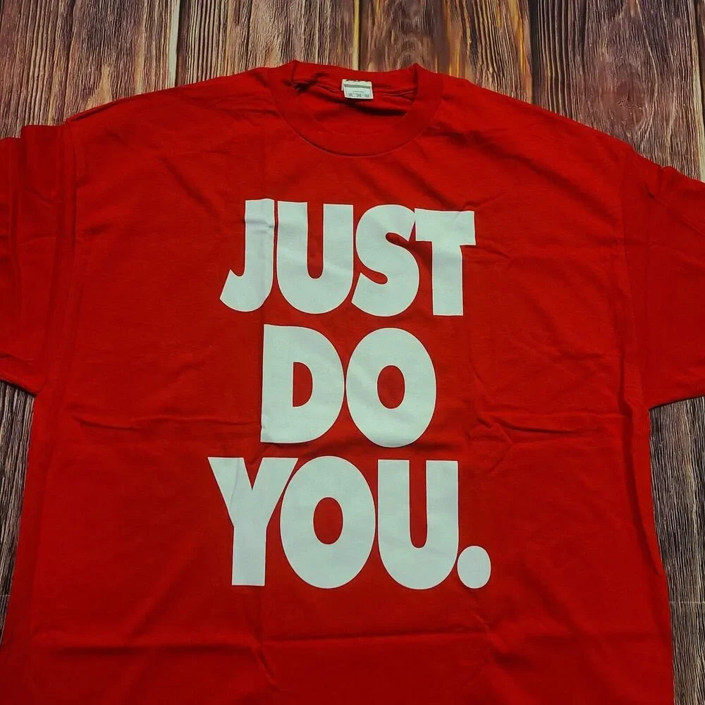 Just Do You T-Shirt Mens 2XL Meme Hip Hop Graphic Red White Tee XXL - Picture 2 of 6